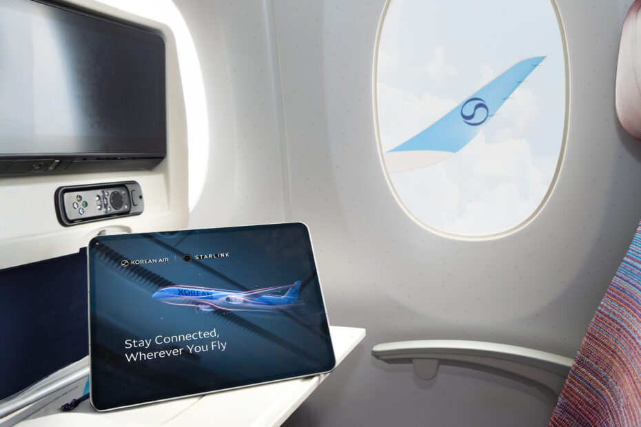 Korean Air proposera un Wi-Fi haut débit gratuit grâce à Starlink
